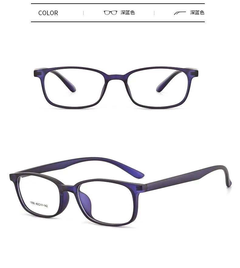 Reven Jate Unisex Small Full Rim Square Plastic Eyeglasses 1056