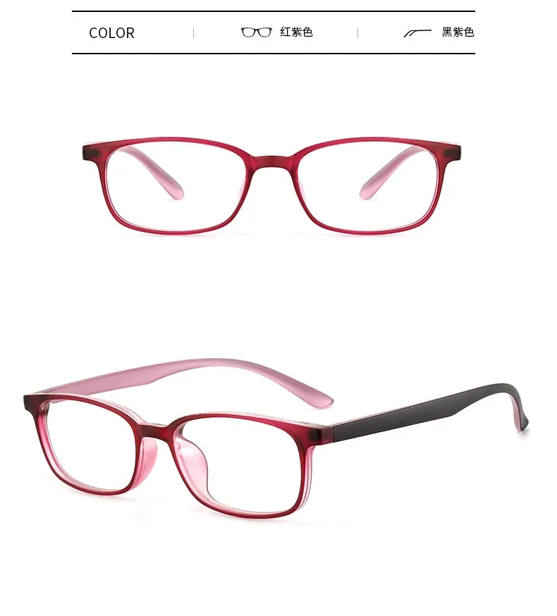 Reven Jate Unisex Small Full Rim Square Plastic Eyeglasses 1056