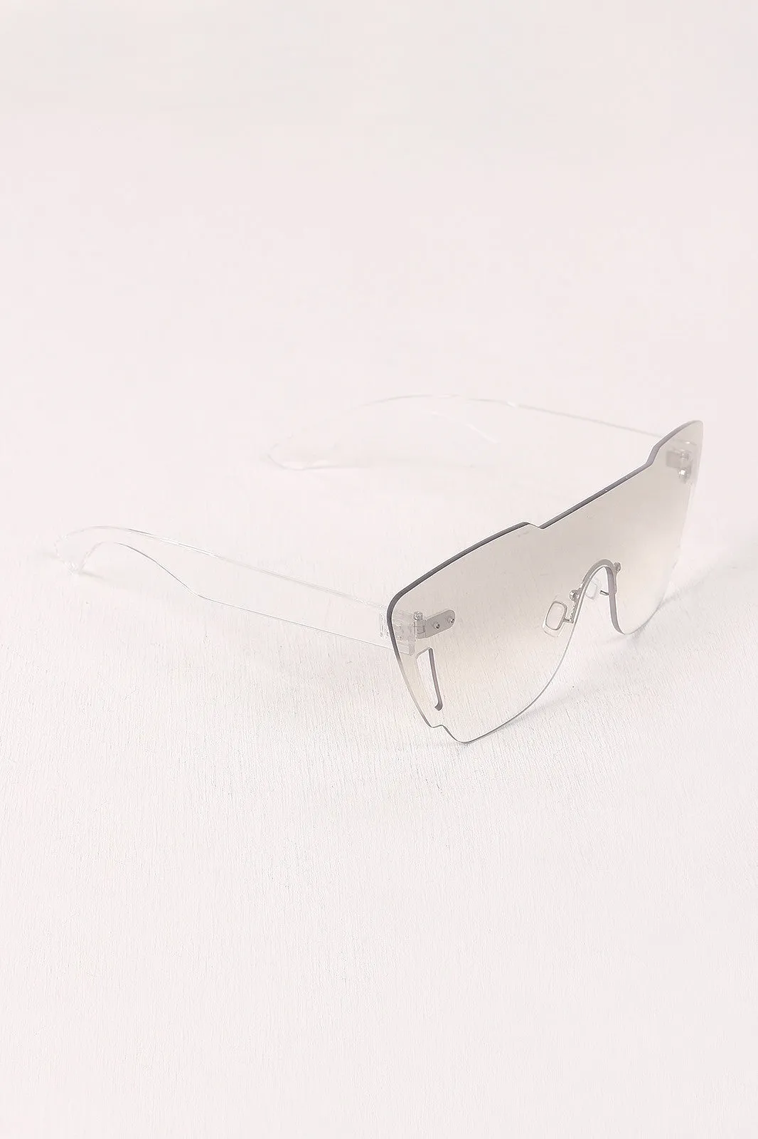Rimless Cat Eye Mask Sunglasses