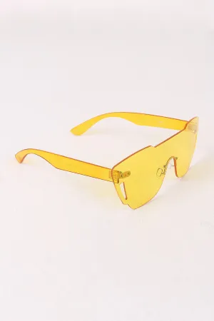 Rimless Cat Eye Mask Sunglasses