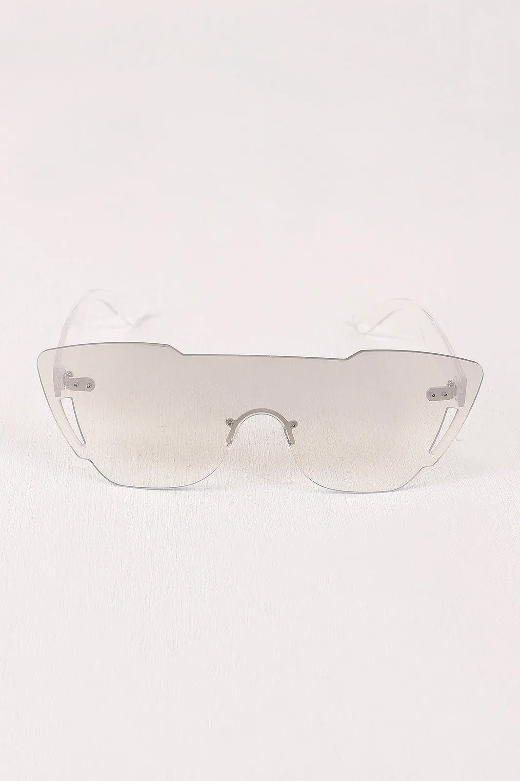 Rimless Cat Eye Mask Sunglasses