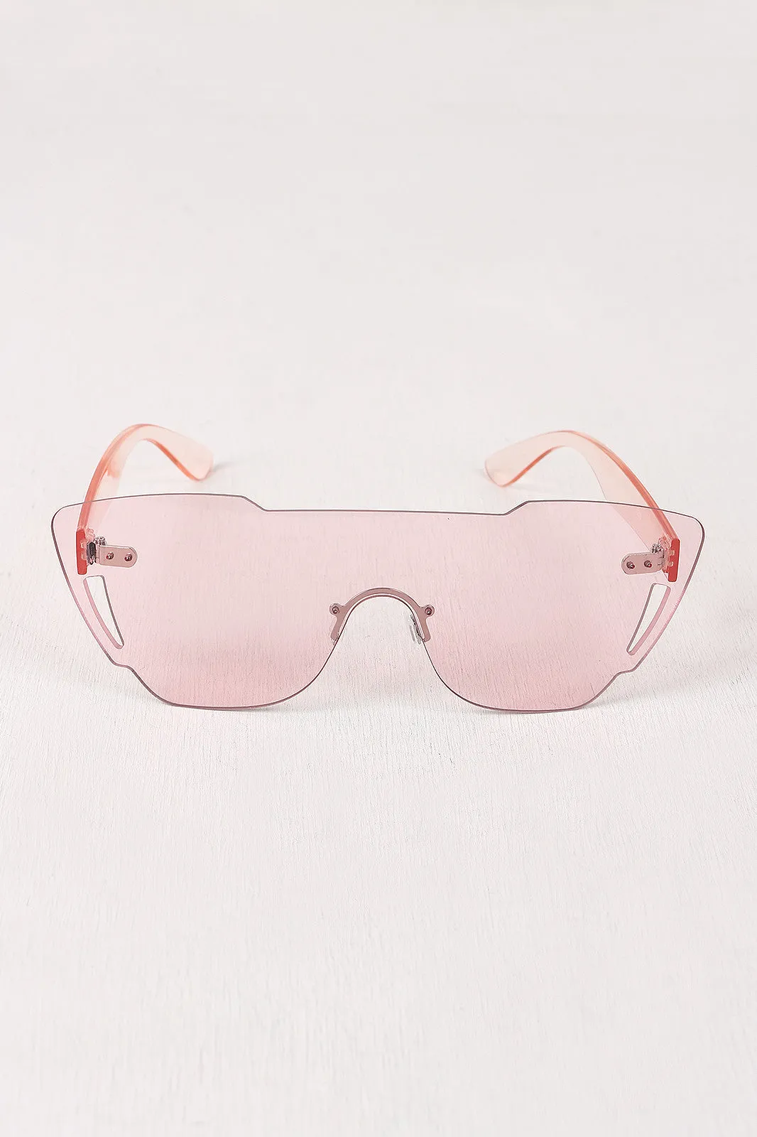 Rimless Cat Eye Mask Sunglasses