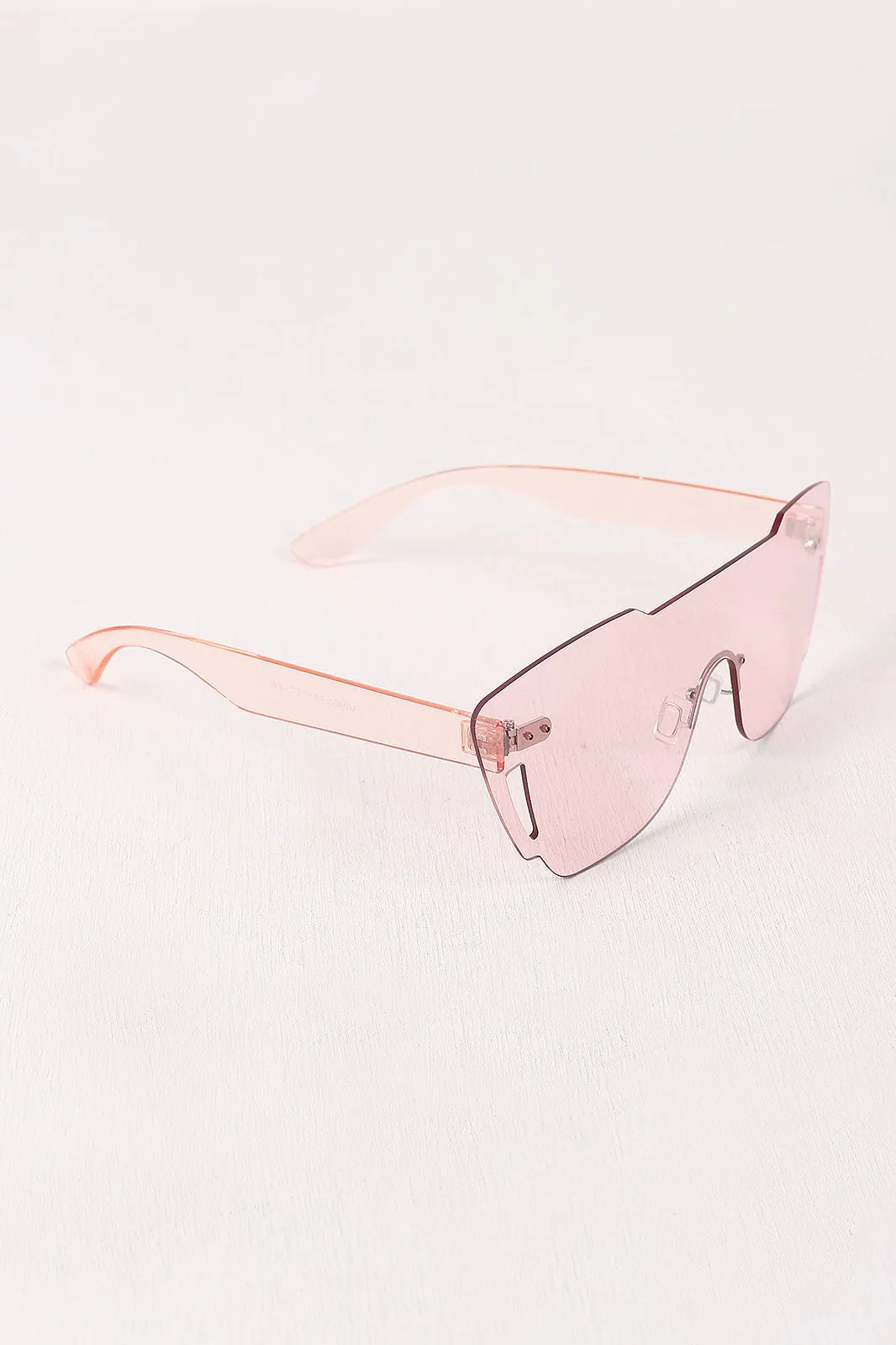 Rimless Cat Eye Mask Sunglasses