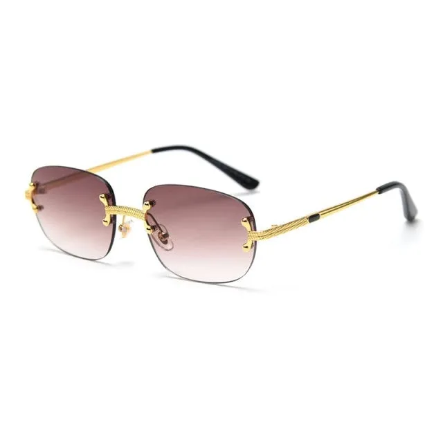 Rimless Frameless Retro Sunglasses