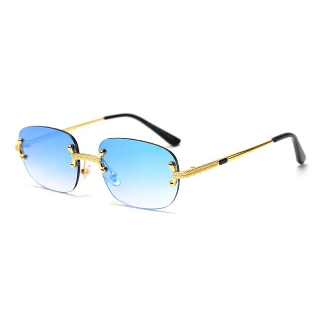 Rimless Frameless Retro Sunglasses