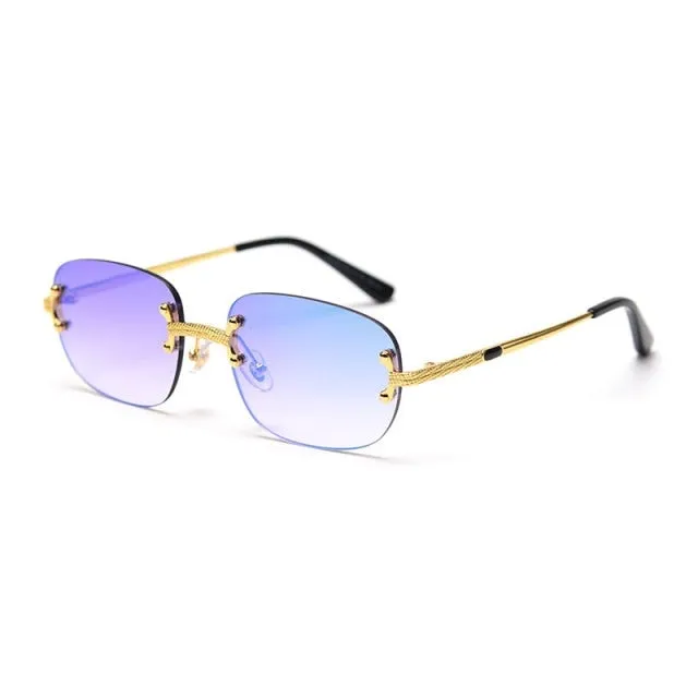 Rimless Frameless Retro Sunglasses