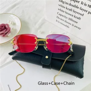 Rimless Frameless Retro Sunglasses