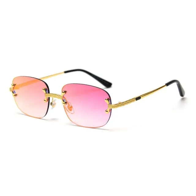 Rimless Frameless Retro Sunglasses