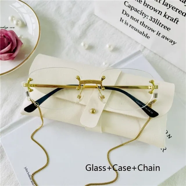 Rimless Frameless Retro Sunglasses