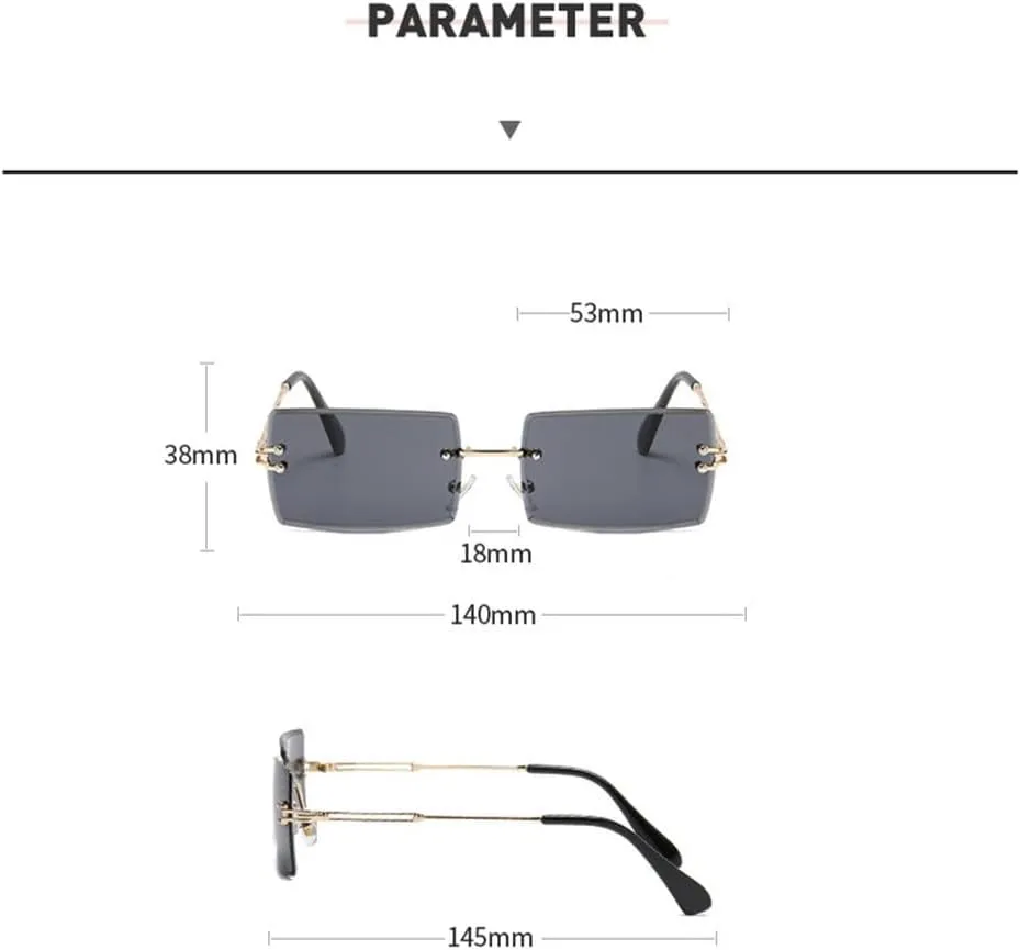 Rimless Sunglasses Women Fashion Sun Glasses Summer Decorative Frameless Eyeglasses