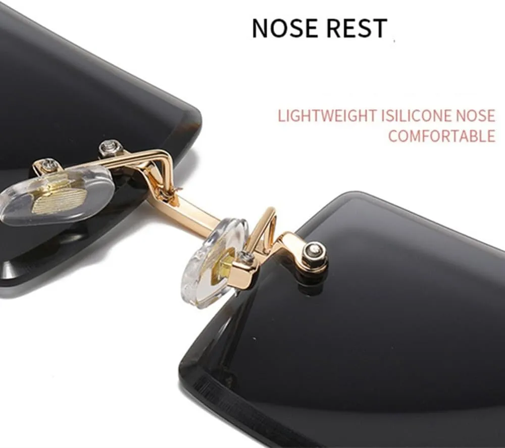 Rimless Sunglasses Women Fashion Sun Glasses Summer Decorative Frameless Eyeglasses