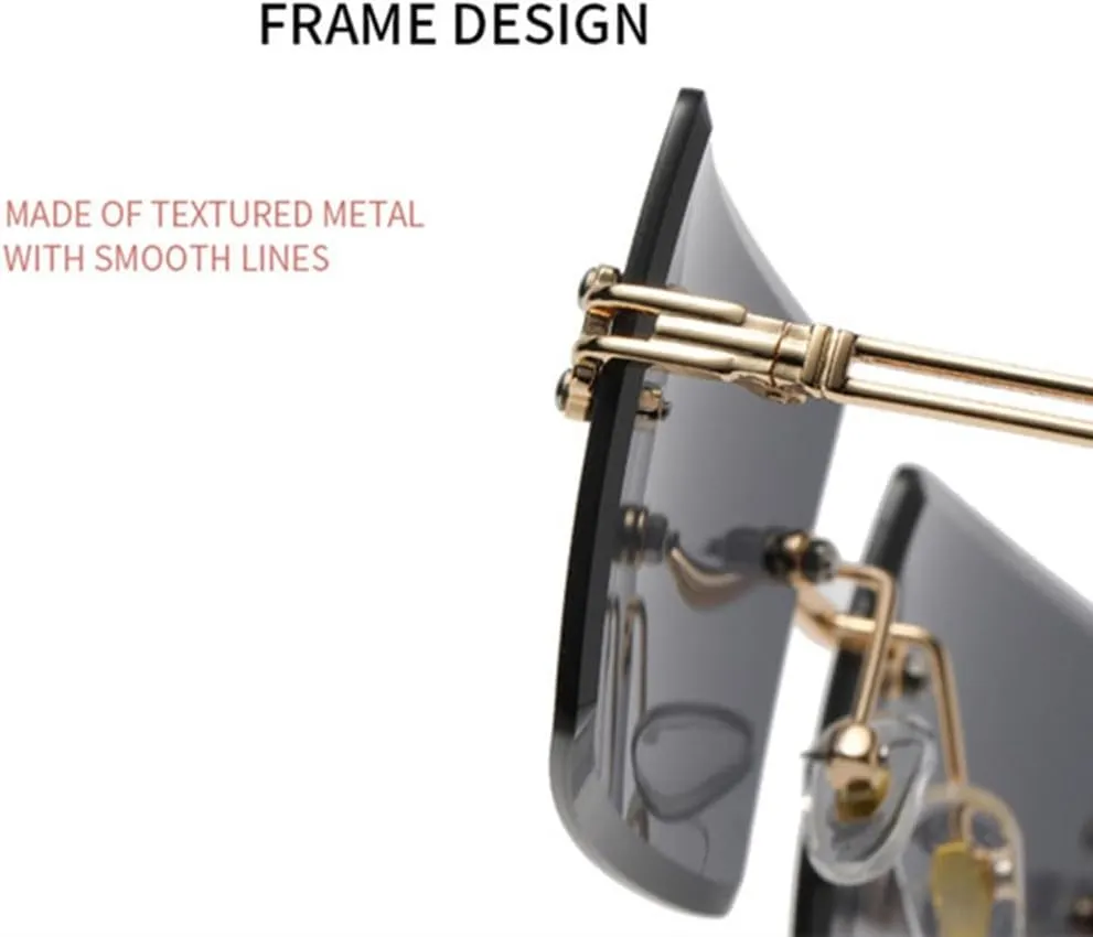Rimless Sunglasses Women Fashion Sun Glasses Summer Decorative Frameless Eyeglasses