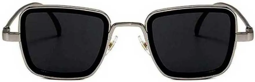 RMKK Retro Square Sunglasses (For Men & Women, Black)