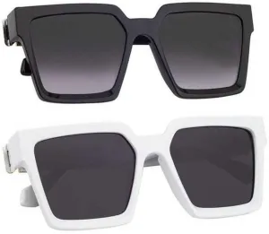 RMKK Retro Square, Wayfarer, Wrap-around Sunglasses (For Men & Women, Black)