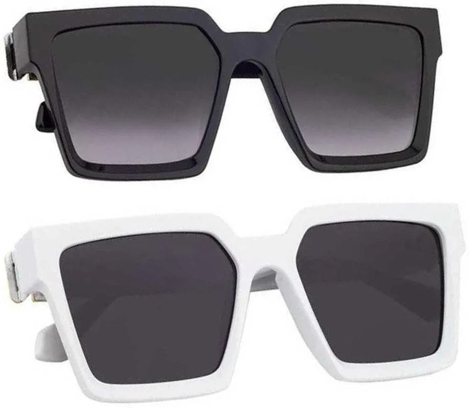 RMKK Retro Square, Wayfarer, Wrap-around Sunglasses (For Men & Women, Black)