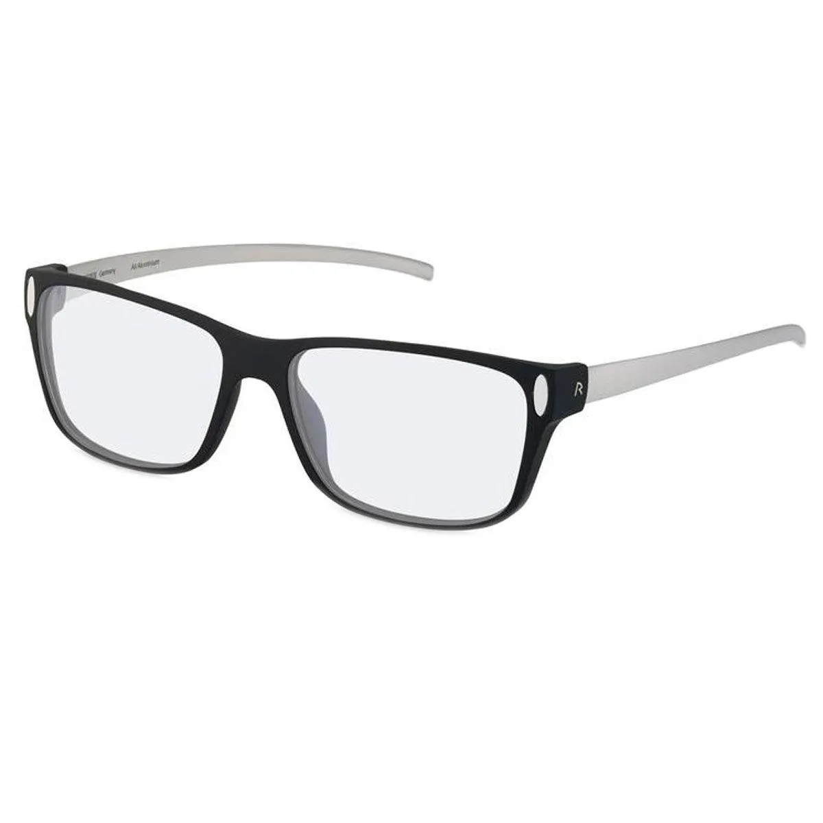 Rodenstock Men's Eyeglasses - Demo Lens Black Frame Rectangular | R8012-A-58-16-155
