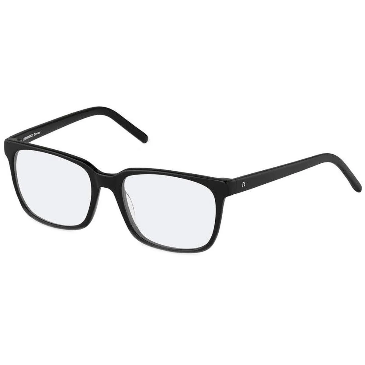 Rodenstock Men's Eyeglasses - Demo Lens Black Frame Square | R5305-A-55-18-145