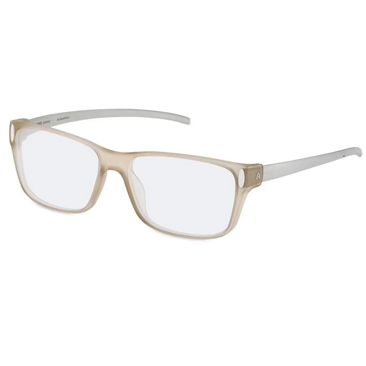 Rodenstock Men's Eyeglasses - Demo Lens Crystal Frame Rectangular | R8012-B-58-16-155