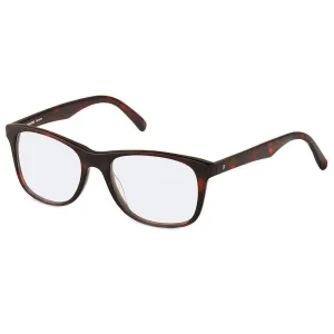 Rodenstock Men's Eyeglasses - Demo Lens Dark Havana Frame Square | R5302-B-53-17-145