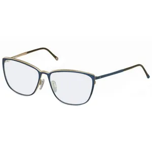 Rodenstock Women's Eyeglasses - Dark Blue and Light Gold Frame | R2569-D-55-15-140