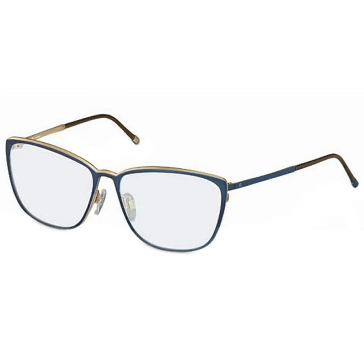 Rodenstock Women's Eyeglasses - Dark Blue and Light Gold Frame | R2569-D-55-15-140