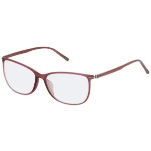 Rodenstock Women's Eyeglasses - Demo Lens Red Frame Cat Eye | R7038-B-54-15-135