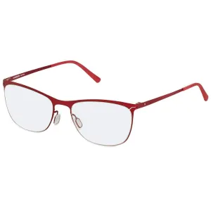 Rodenstock Women's Eyeglasses - Demo Lens Red Frame Square | R2591-A-52-17-135