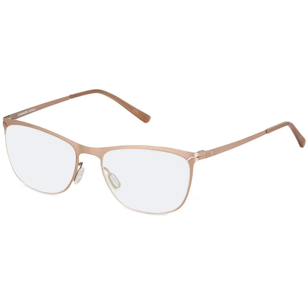 Rodenstock Women's Eyeglasses - Demo Lens Rose Gold Frame Square | R2591-C-52-17-135