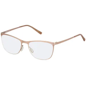 Rodenstock Women's Eyeglasses - Demo Lens Rose Gold Frame Square | R2591-C-52-17-135