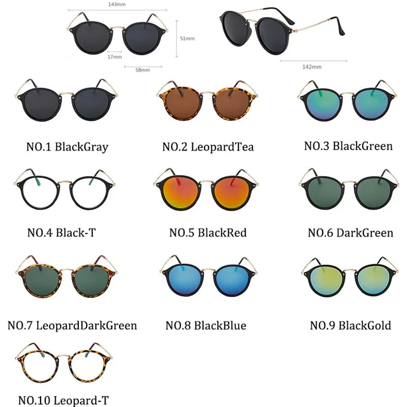 Round Retro Driving Sunglass