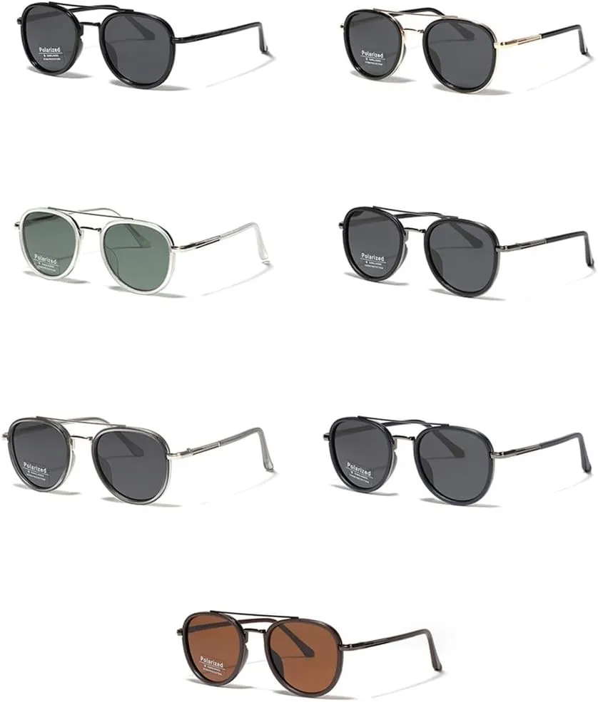 Round Sunglasses For Men Metal Polarized Sun Glasses For Women Driving