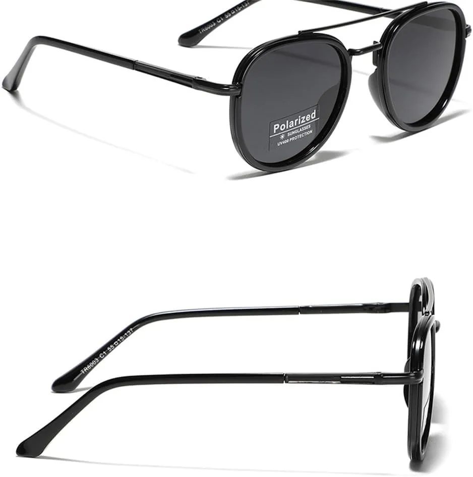 Round Sunglasses For Men Metal Polarized Sun Glasses For Women Driving