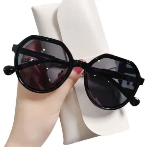 Round Unisex Sunglasses Polycarbon Frame Eyewear UV400 Protection Fashion Sunglasses