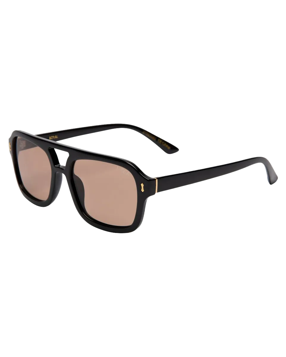 Royal Polarised Sunglasses in Black & Brown