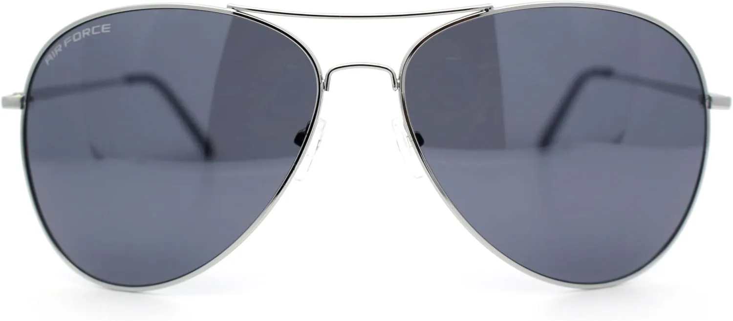 SA106 Airforce Mens Oversize Classic Officer Metal Rim Pilot Sunglasses