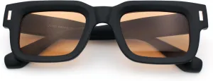 SA106 Hipster Thick Plastic Horn Rim Rectangle Gentleman Fashion Sunglasses