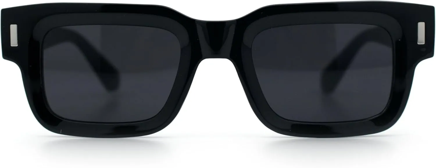 SA106 Hipster Thick Plastic Horn Rim Rectangle Gentleman Fashion Sunglasses