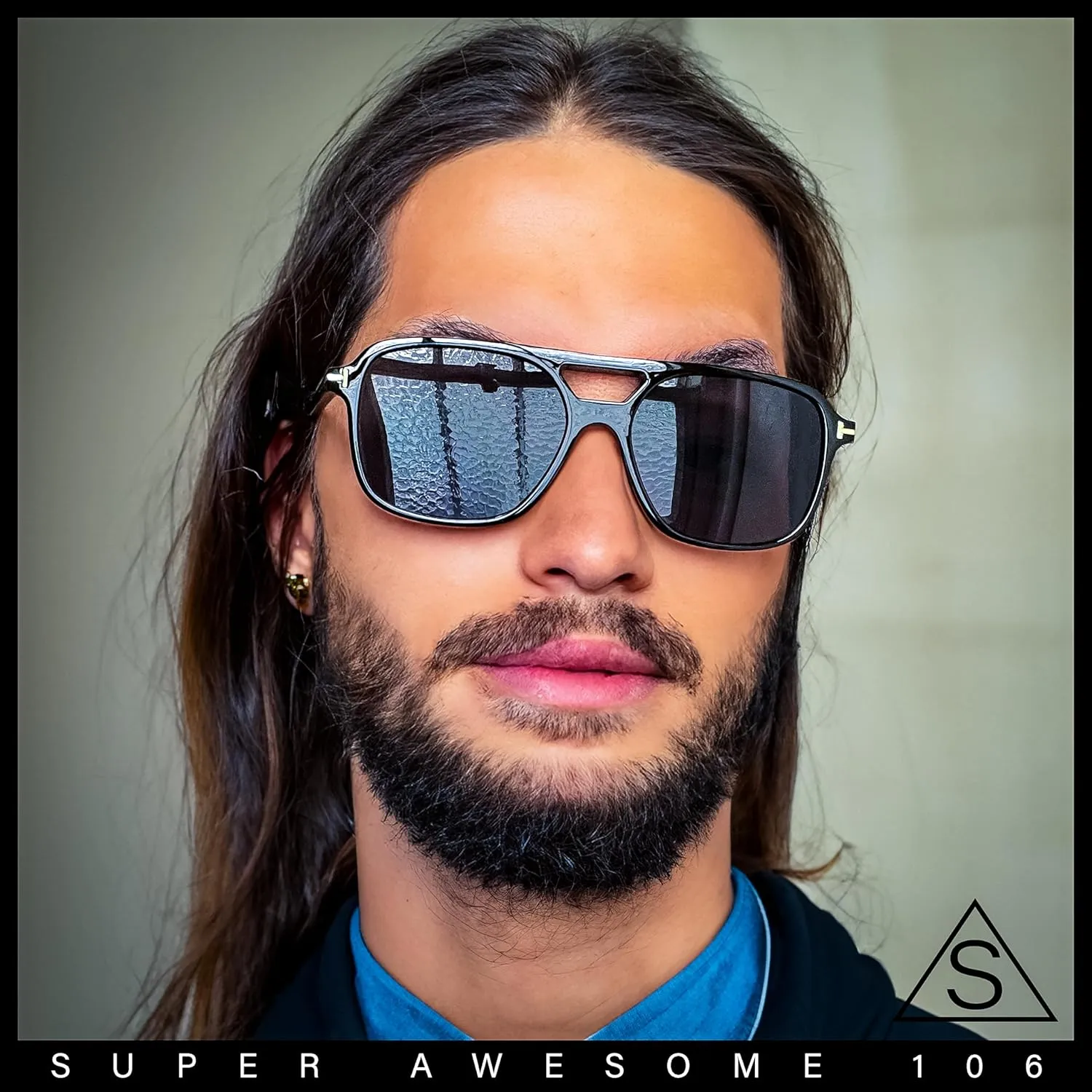SA106 Mens Iconic Gentlemanly Hipster Plastic Racer Fashion Sunglasses