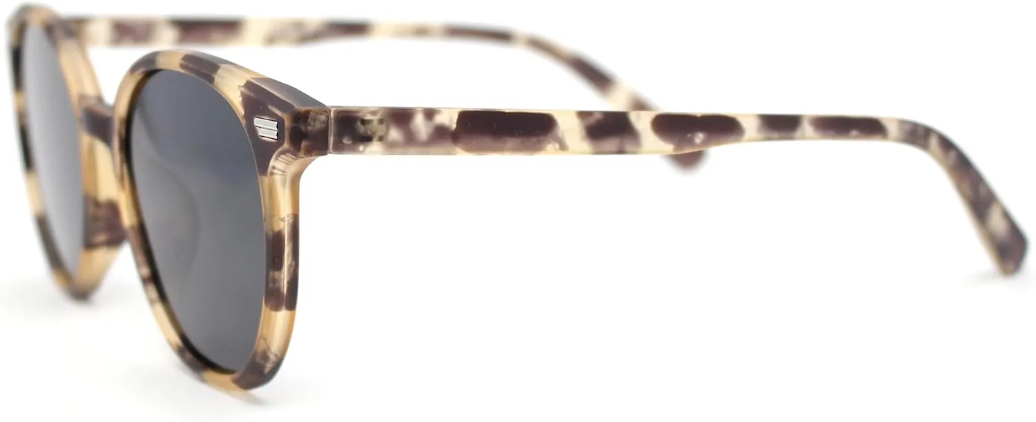 SA106 Mens Polarized Hipster Round Horn Rim Plastic Sunglasses