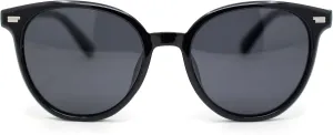 SA106 Mens Polarized Hipster Round Horn Rim Plastic Sunglasses