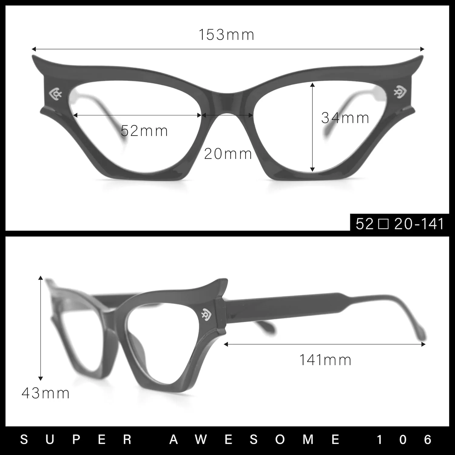 SA106 Vintage Golden Era Narrow Cat Eye Luxury Chic Plastic Sunglasses