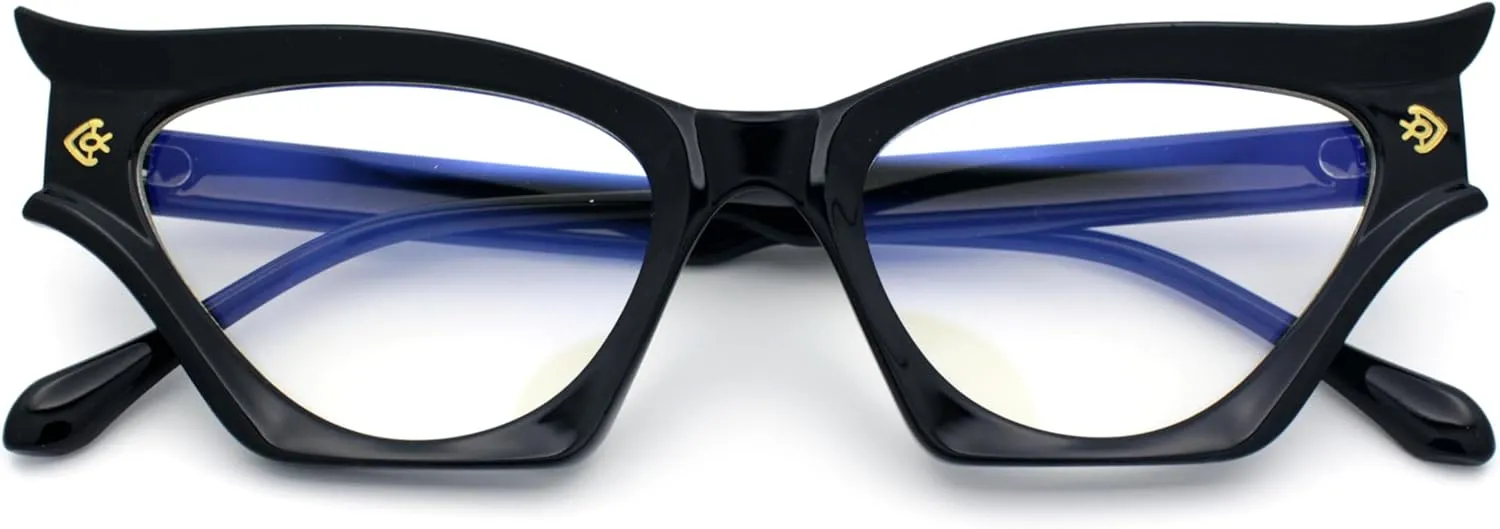 SA106 Vintage Golden Era Narrow Cat Eye Luxury Chic Plastic Sunglasses