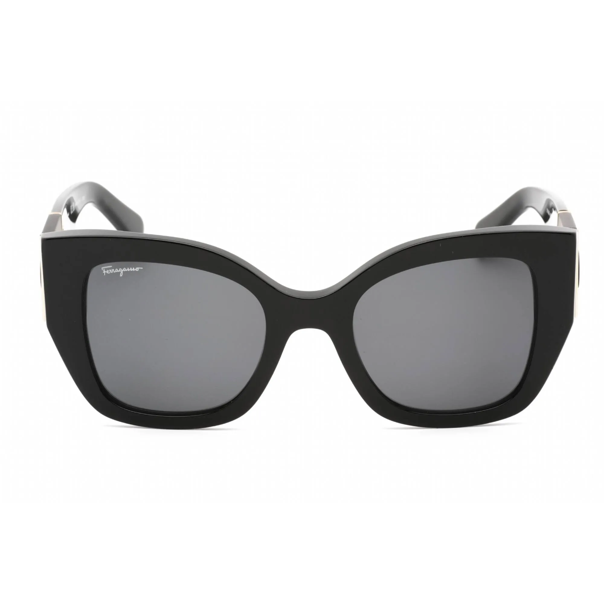 Salvatore Ferragamo Women's Sunglasses - Black Cat Eye Frame Grey Lens | SF1045S 001