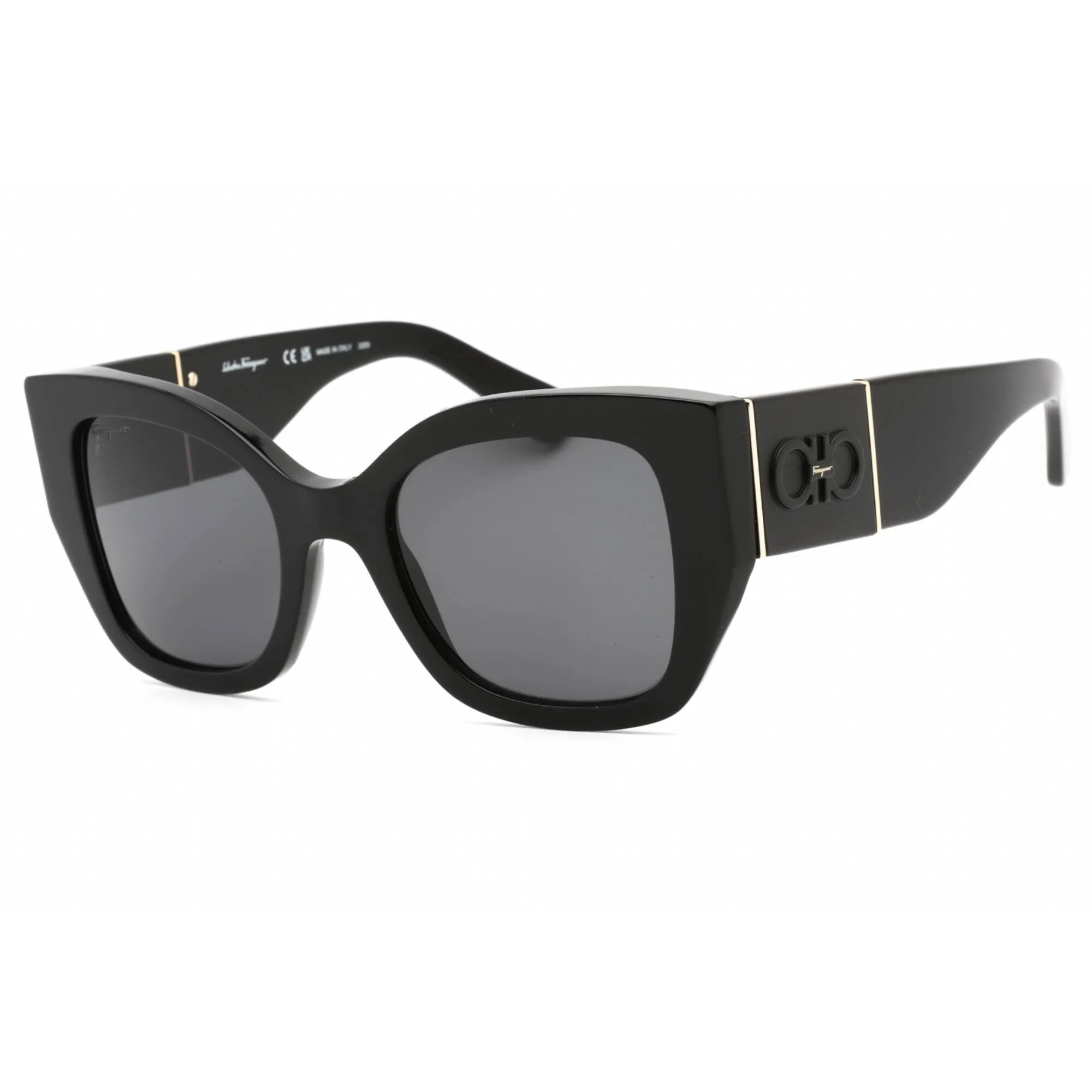 Salvatore Ferragamo Women's Sunglasses - Black Cat Eye Frame Grey Lens | SF1045S 001