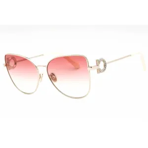 Salvatore Ferragamo Women's Sunglasses - Gold Metal Cat Eye Shape Frame | SF296SR 719