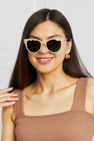 Sassy Cat-Eye Acetate Frame Sunglasses