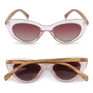 SAVANNAH BLUSH PINK Clear Pink l  Walnut Wood Arms