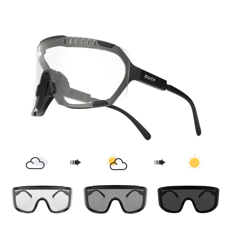 SCVCN Photochromic Sunglasses for Men Cycling Glasses Mountain Bike Road Bicycle Eyewear Pock Cycle Goggles UV400 MTB Biking