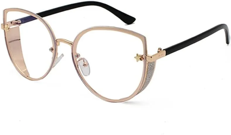 Shades Glasses Female Sunglasses Ladies Cat Eye Women's Sunglasses Rimless Oculos Vintage