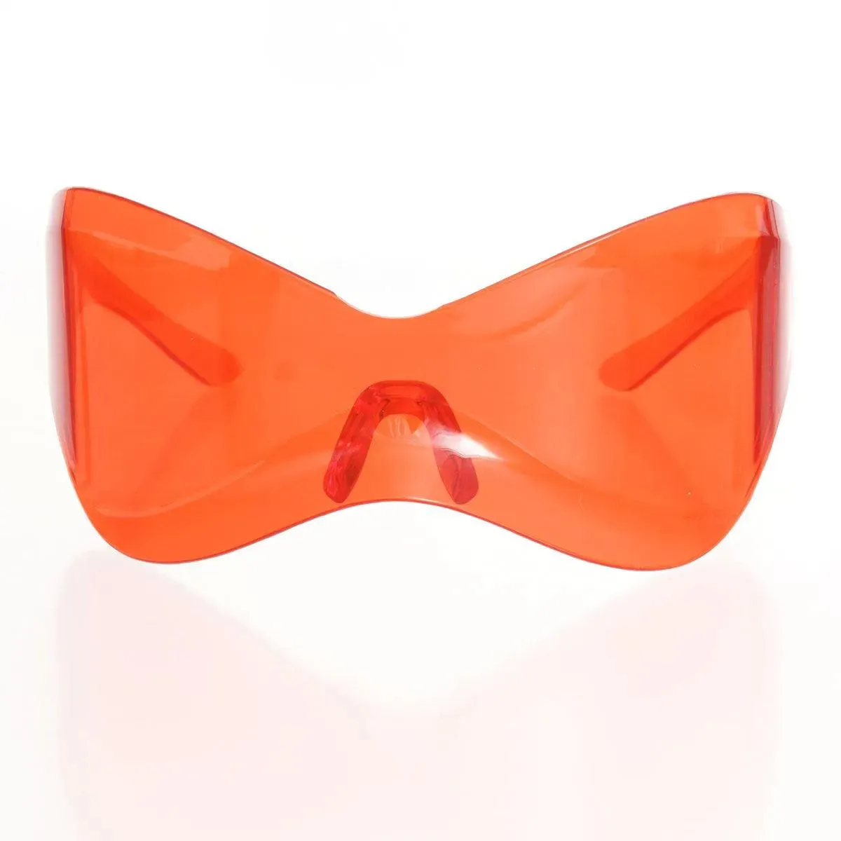 Shop Women's Red Oversized Shield Visor Sunglasses for a Bold Look